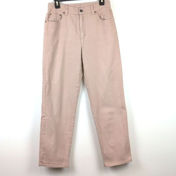 Ralph Lauren Tan Lauren Jeans Co High-Waisted Jean Straight Leg Pants Size 10P - Picture 1 of 10